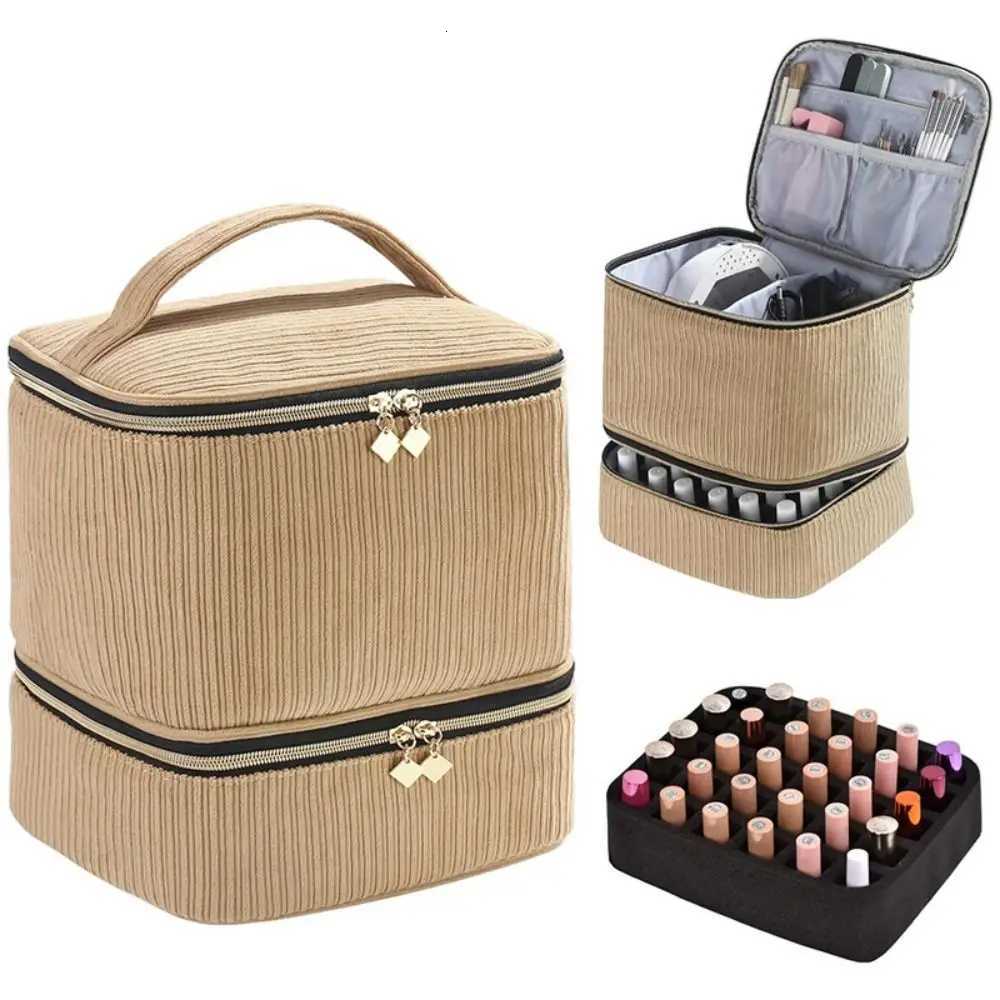 Designer Polish Double Layer Organizer Nail Bag Large Capacity Handheld Nail Care Kit Bag 30 Grids Essential Oil Storage Bag J260608 - view 4