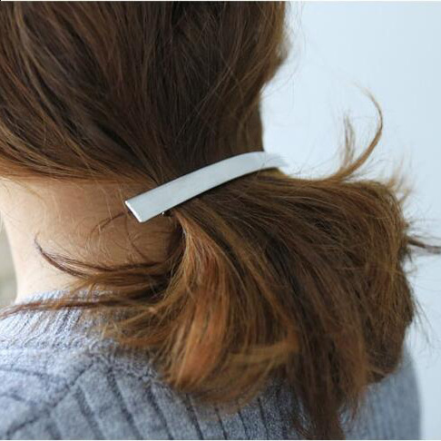 Korean kids alloy spring clip top clip ponytail clip fashion hair accessories children one-line hair clip metal plating hair clip girl accessories 240