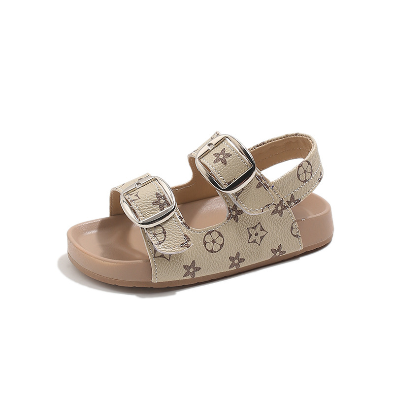 Kids Sandals Summer New Casual Children Sandals Girls Flat Shoes Fashion Casual Non Slip Toddler Student Beach Shoes Size US6C-US1Y 22-31 K02099