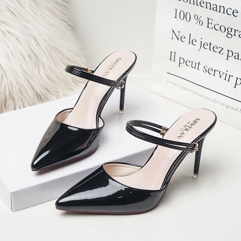 Woman Fashion Wear Summer Shoes PU Leather High-heels