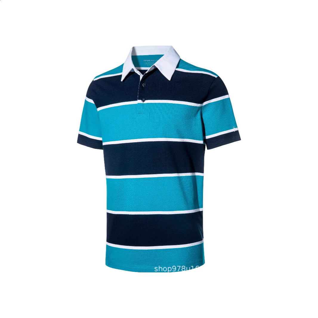 Mens Golf Shirts Short Sleeve Print Patterns Performance Moisture Wicking Polo Shirt 260512