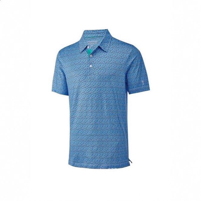 Mens Golf Shirts Short Sleeve Print Patterns Performance Moisture Wicking Polo Shirt 260512