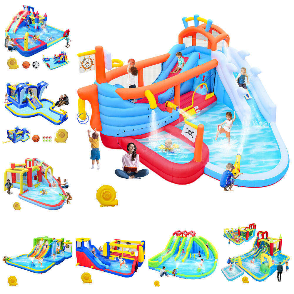 7 in 1 Inflatable Bounce House, House Kids Indoor Outdoor Family Fun, Obstacles, Toddler Jump Bouncy Castle with Ball Pit for Birthday Party Gifts