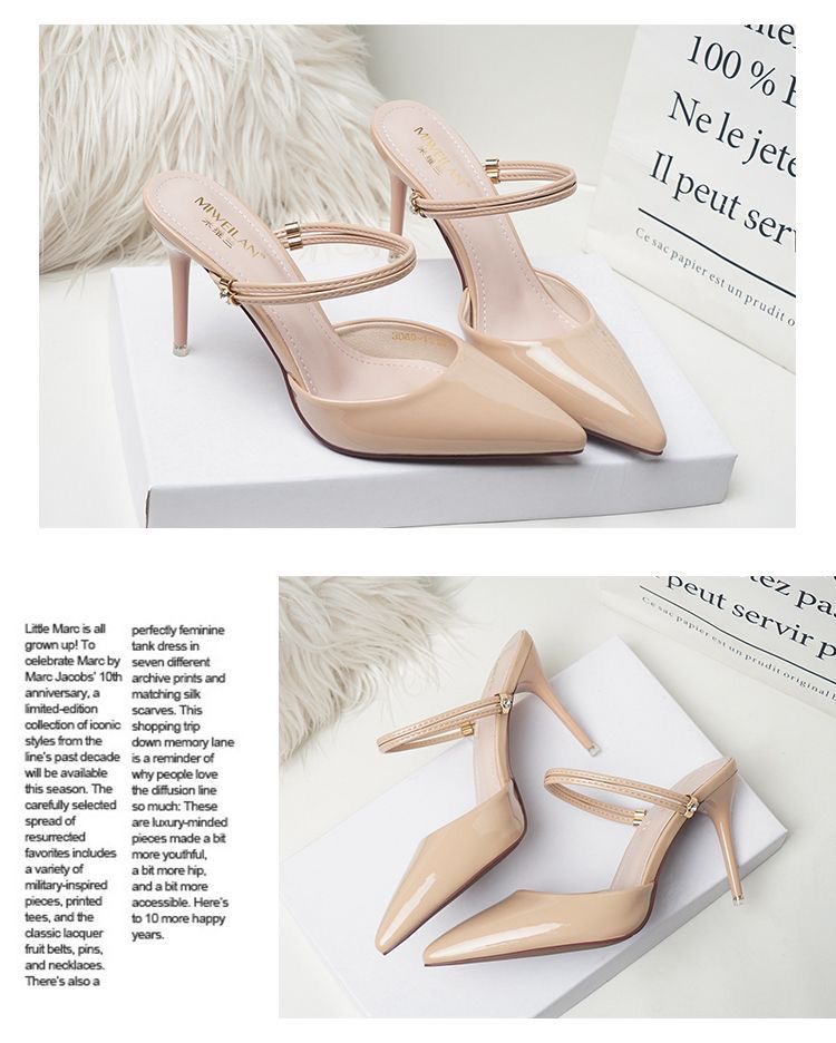 Woman Fashion Wear Summer Shoes PU Leather High-heels
