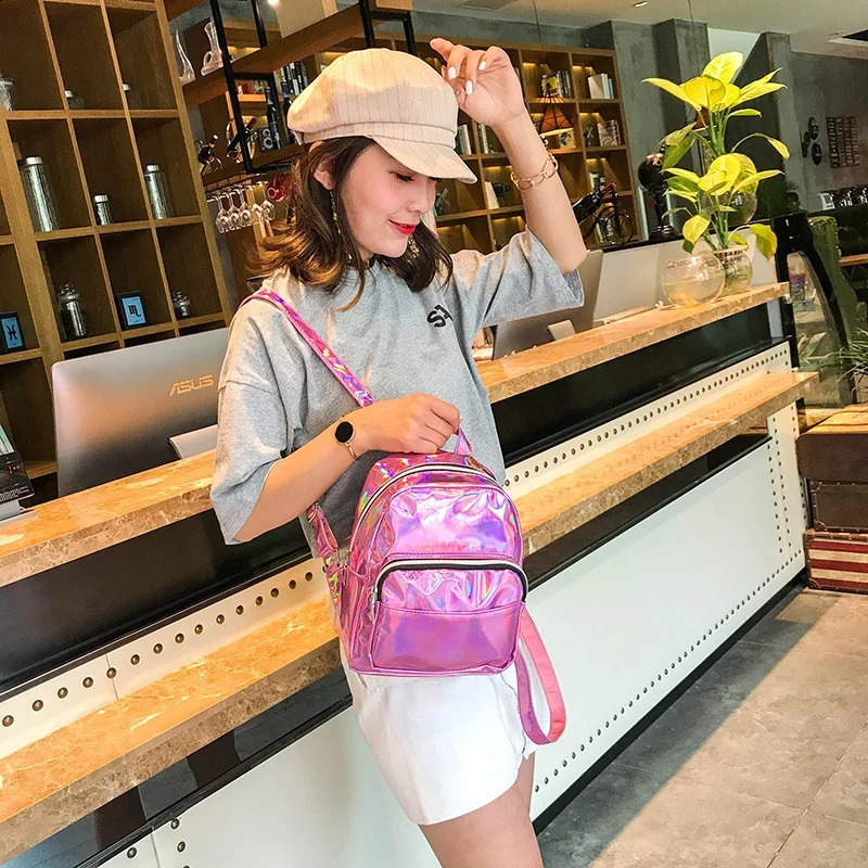 Laser Backpack Women Cute Personalized School Bag Fashion Schoolbag Style Small Fresh Outdoor Portable Storage y260615 - view 6