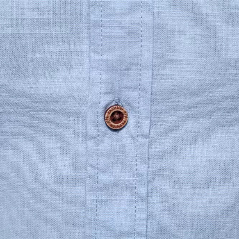 Designer Polo Dress Shirt Men Polo Mens Shirt Cotton Linen Long Sleeve Stand Collar Solid Color Casual Business Japanese Style Spring Summer US Size - view 6