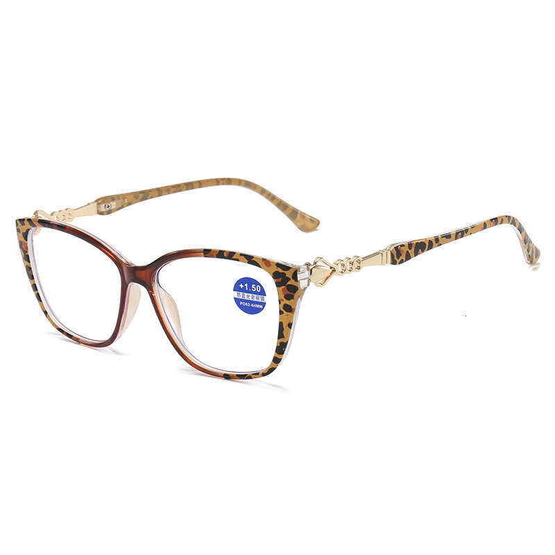 2026 Premium Designer Sunglasses New Leopard Print Square Frame Anti-Blue Light HD Metal Accessories Reading Glasses For Women Wholesale - view 5