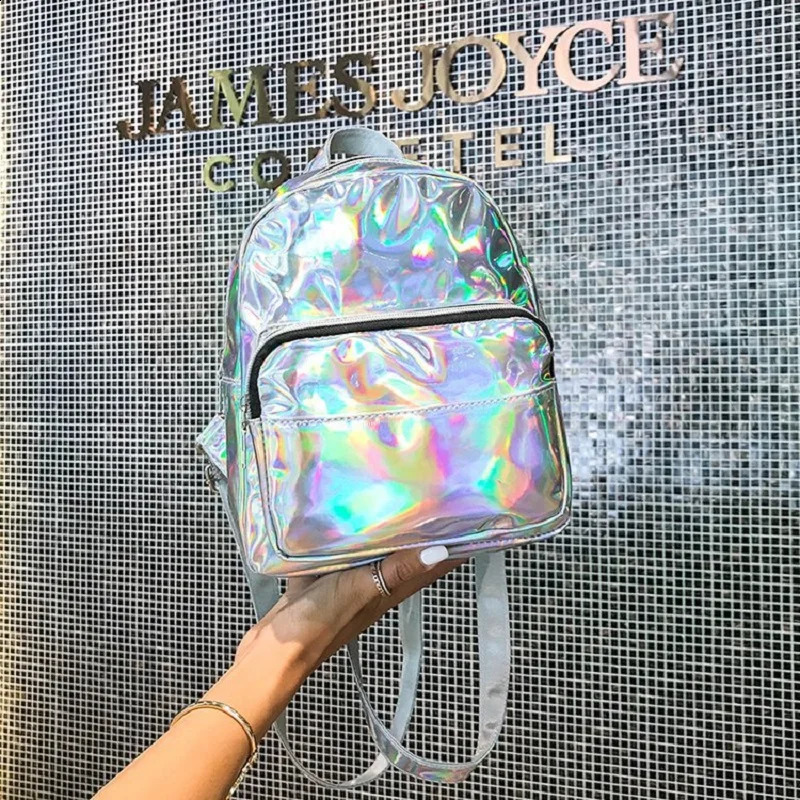 Laser Backpack Women Cute Personalized School Bag Fashion Schoolbag Style Small Fresh Outdoor Portable Storage y260615 - view 3