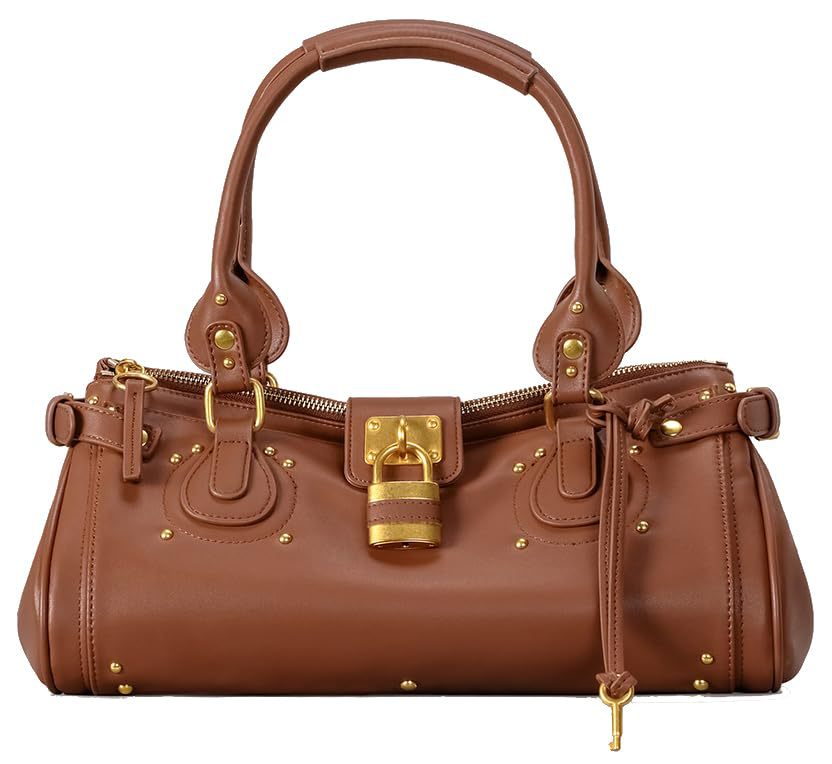 designer 2026 new Mid - century style niche, retro versatile lock - head bag, rivet pillow bag winter 2026 handbag for commuting trendy for women - view 9