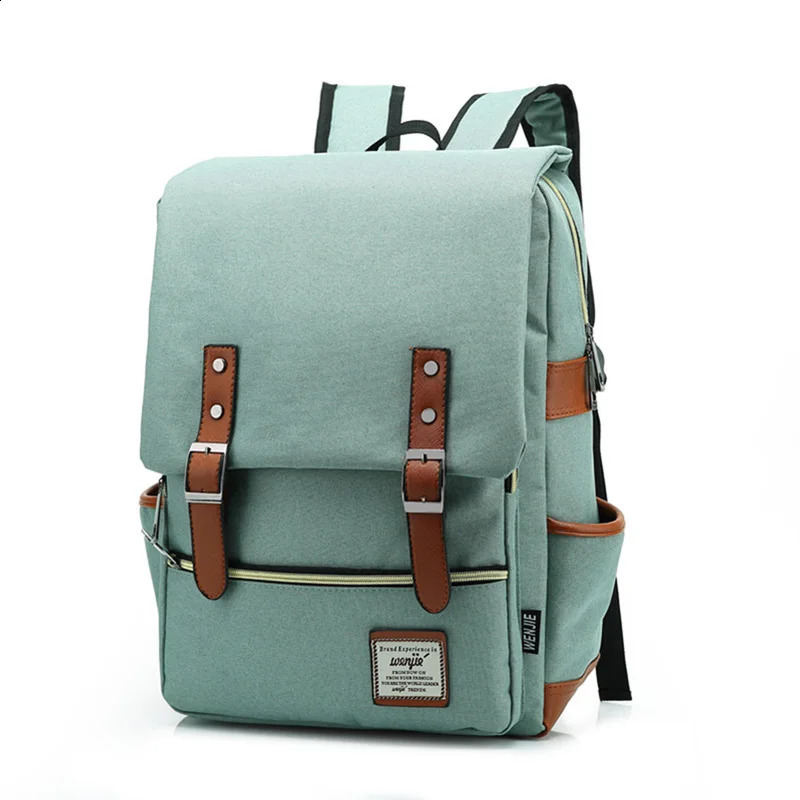 Vintage 16 inch Laptop Backpack Women Canvas Bags Men canvas Travel Leisure Backpacks Retro Casual Bag School For Teenagers y260615 - view 4