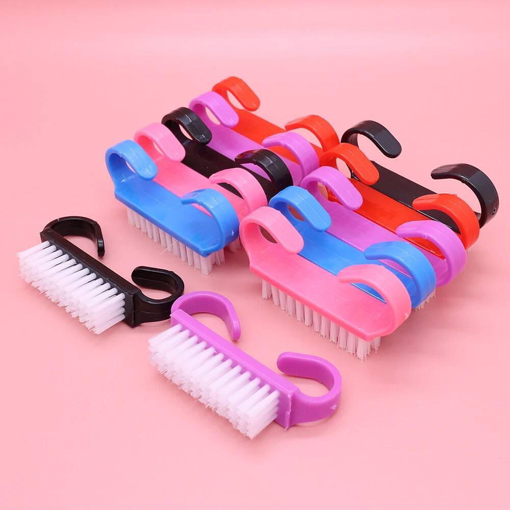 100pcs Cleaning Brush Colorful Plastic Dust Cleaner Brushes Nail Art Pedicure Powder Soft Remover Manicure Tools ddmynov ddmynov
