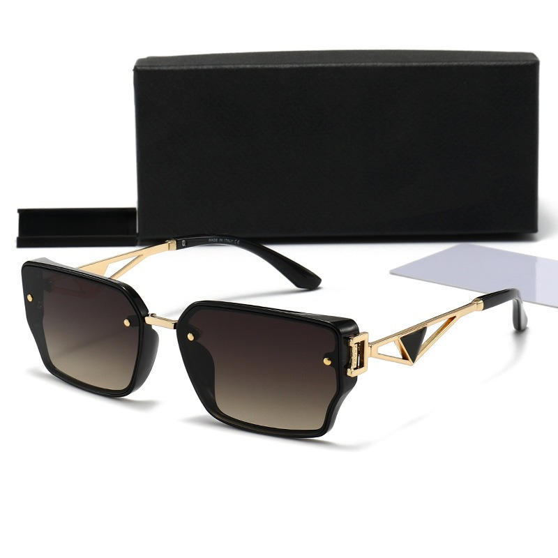 Sunglasses for Women Designer Polarized Square Sunglasses Luxury Design UV400 Anti-Glare Full Frame Metal Sun Glasses for Men Women Fashion Outdoor Eyewear 5 Colors