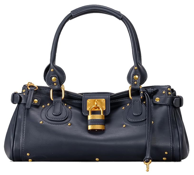 designer 2026 new Mid - century style niche, retro versatile lock - head bag, rivet pillow bag winter 2026 handbag for commuting trendy for women - view 7