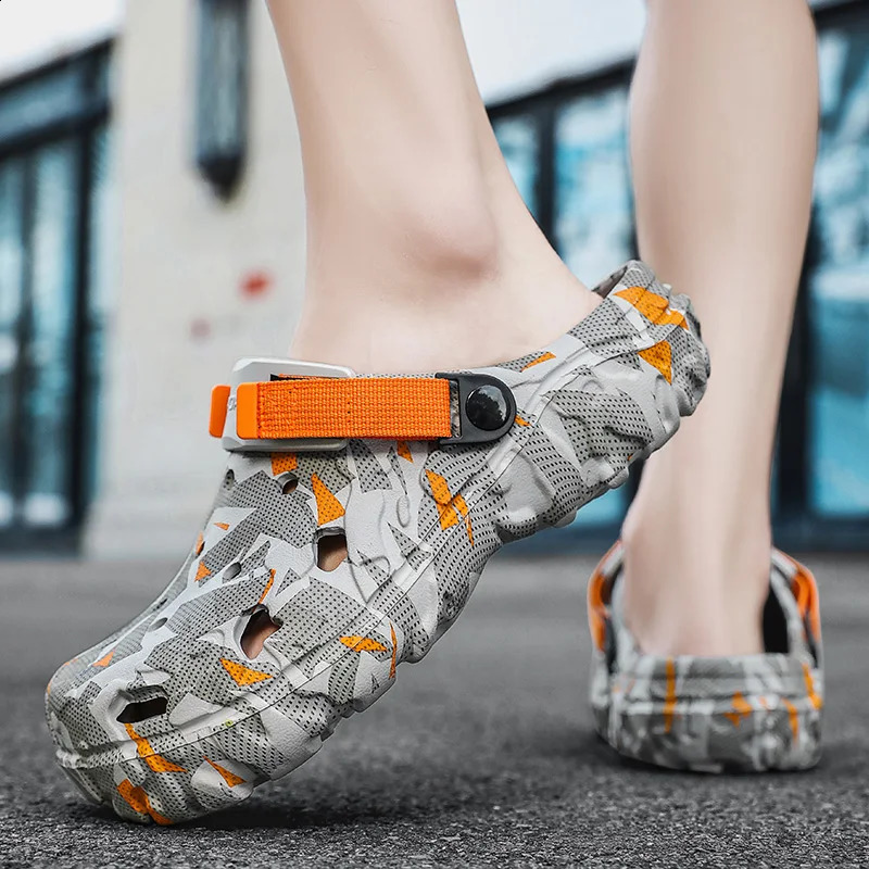 Mens Clogs Slippers Sandal Male Garden Shoes Flat Camouflage Sandals Male Sneakers Outdoor Flip Flops Home Clogs 260625 - view 5