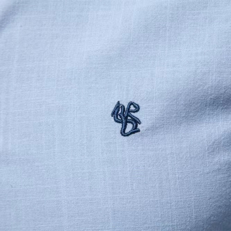 Designer Polo Dress Shirt Men Polo Mens Shirt Cotton Linen Long Sleeve Stand Collar Solid Color Casual Business Japanese Style Spring Summer US Size - view 5