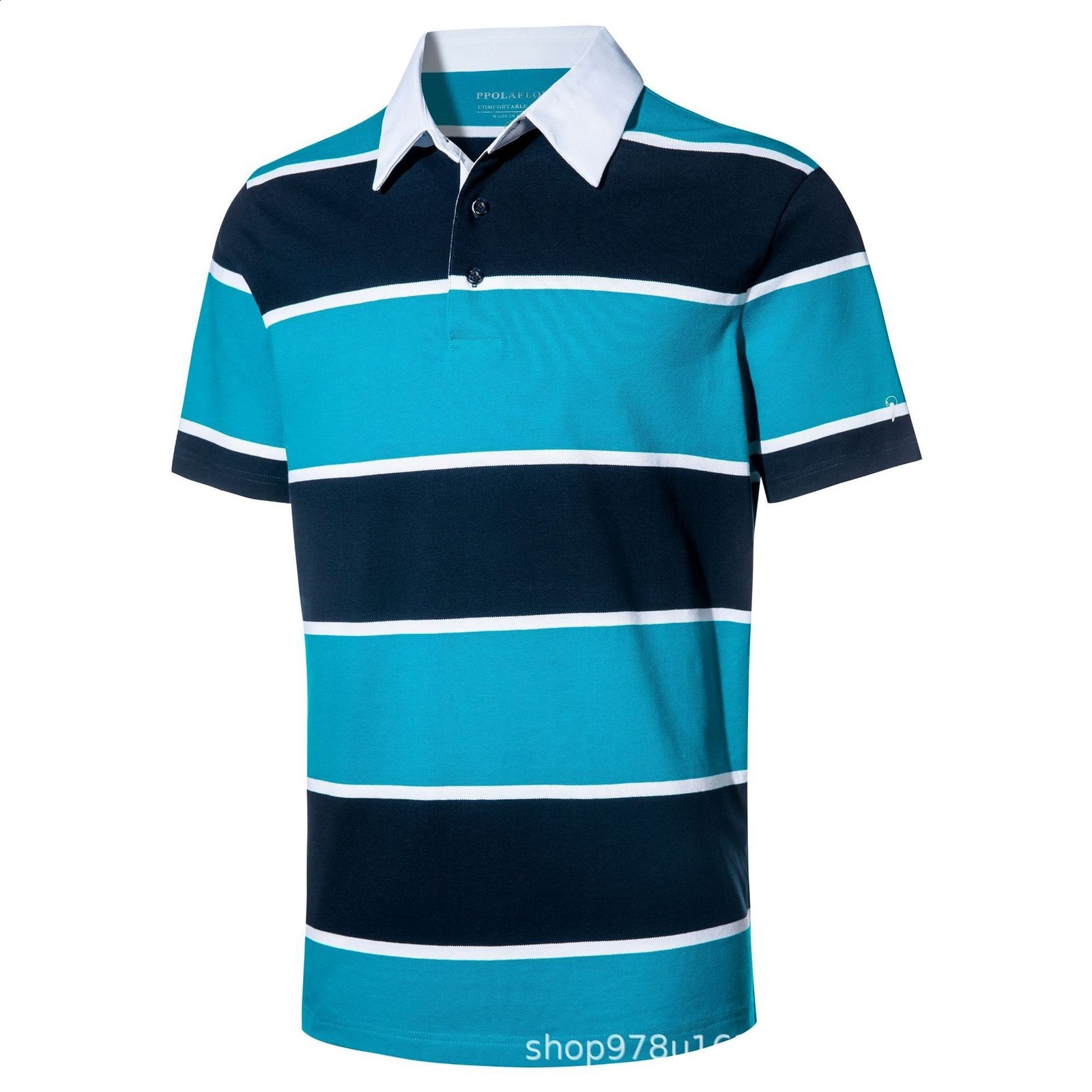 Mens Golf Shirts Short Sleeve Print Patterns Performance Moisture Wicking Polo Shirt 260512