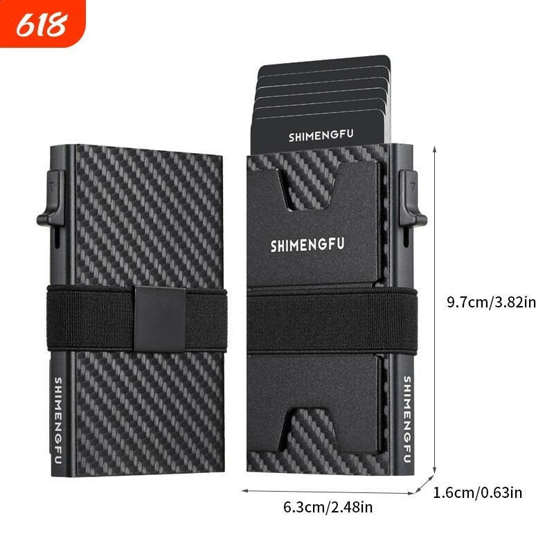 Smart Airtag Wallet Men Metal Wallet with Airtag Holder - AirTag Wallet for Men Airtag Slim Minimalist Pop Up Card Wallet 250701