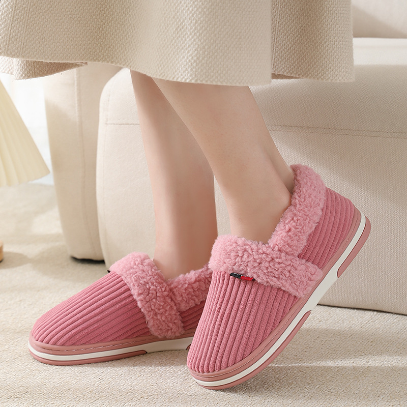 Pmoiste Furry Flannel Boots Slippers Men Comfortable Soft Warm TPR Cushion ner Living Room Shoes Winter Women Indoor 260202