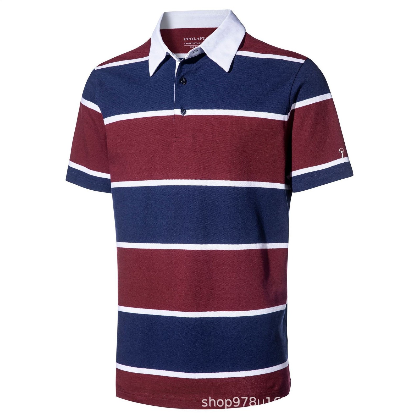 Mens Golf Shirts Short Sleeve Print Patterns Performance Moisture Wicking Polo Shirt 260512