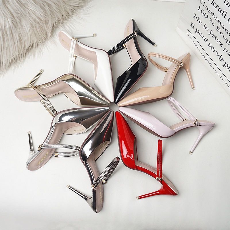 Woman Fashion Wear Summer Shoes PU Leather High-heels