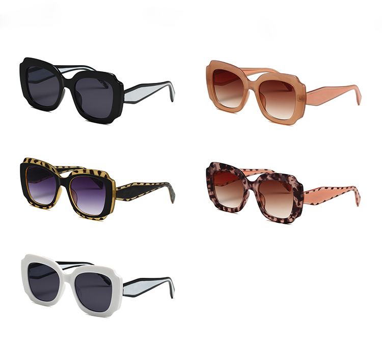 High Quality Luxury Designer Square Oversized Sunglasses Fashion Gradient Lens Shades Trendy Leopard Solid Color UV Protection Eyewear for Women and M