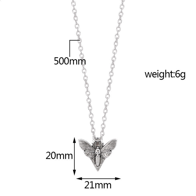 Moth pendant necklace made of zinc alloy an accessory for men and women everyday wear 230320z