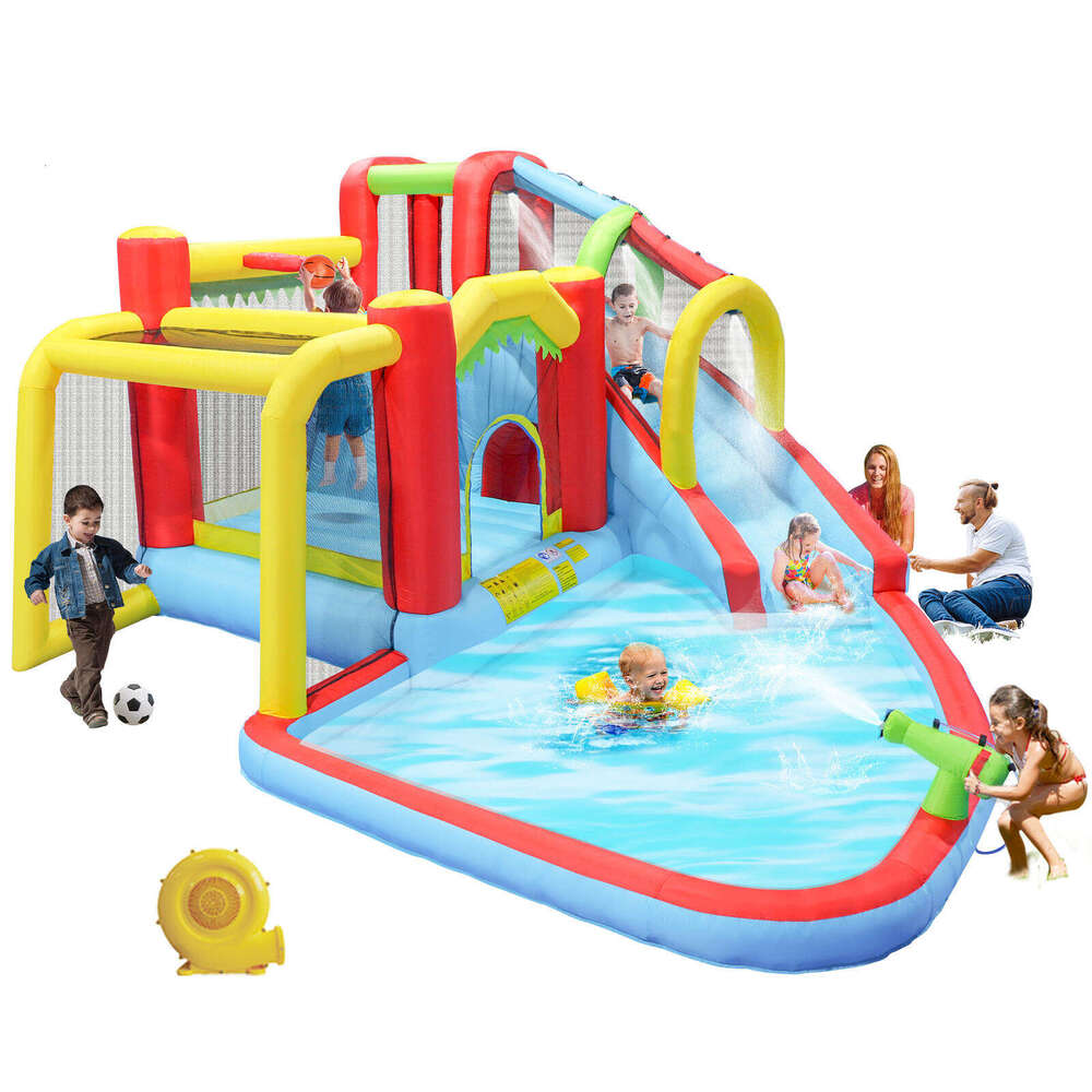 7 in 1 Inflatable Bounce House, House Kids Indoor Outdoor Family Fun, Obstacles, Toddler Jump Bouncy Castle with Ball Pit for Birthday Party Gifts