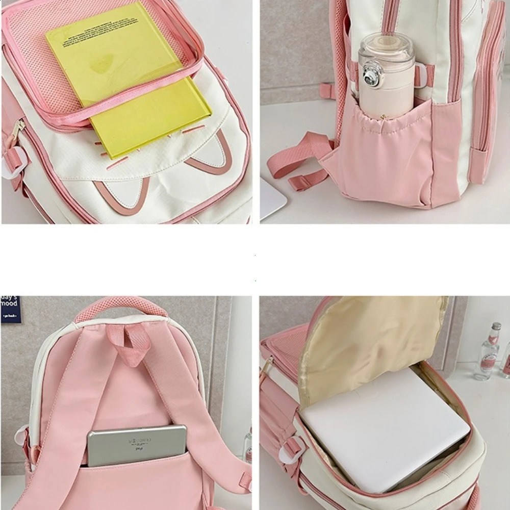 Y2K Cute Cat Ita Backpacks Large Capacity Knapsack Casual Girl Transparent DIY Display Rucksack Cartoon Trendy Travel Schoolbags y260615 - view 5