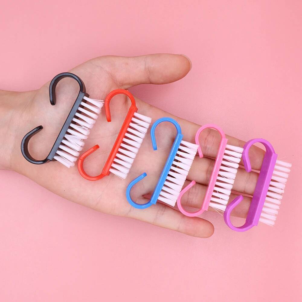 100pcs Cleaning Brush Colorful Plastic Dust Cleaner Brushes Nail Art Pedicure Powder Soft Remover Manicure Tools ddmynov ddmynov
