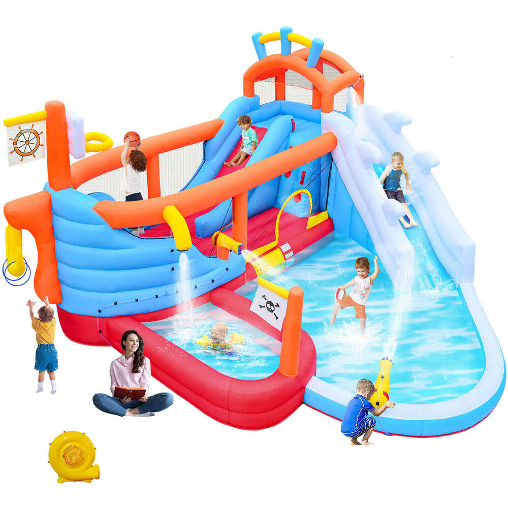 7 in 1 Inflatable Bounce House, House Kids Indoor Outdoor Family Fun, Obstacles, Toddler Jump Bouncy Castle with Ball Pit for Birthday Party Gifts