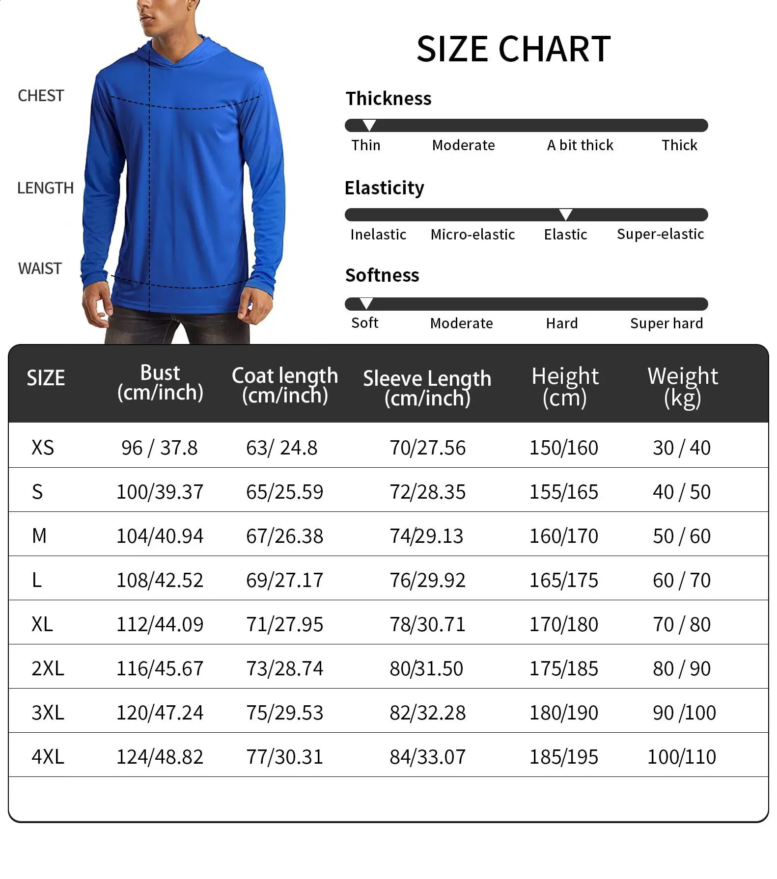 Fishing shirt Hooded sweatshirt for UV hoodie clothing Camiseta De Pesca mens hooded top black white yellow 260609 - view 7