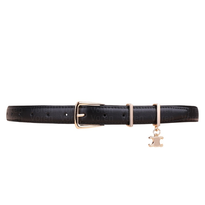 designer belt designer belts women luxury fashion genuine leather ladies belt with smooth buckle Slim-fit versatile strap width 2.0cm