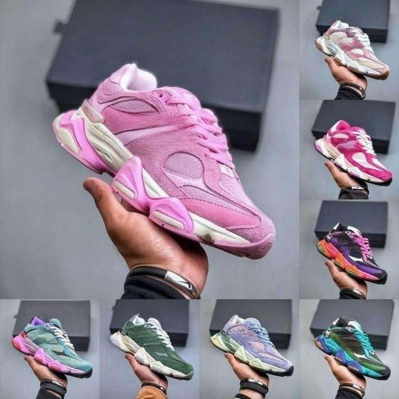 Designer shoes Men Women 9060 Sneakers Pink Multicolor Suede Mesh Dad Shoes Platform Thick Sole Running Shoes Retro Millennium Fashion Casual Walking Trainers Gift