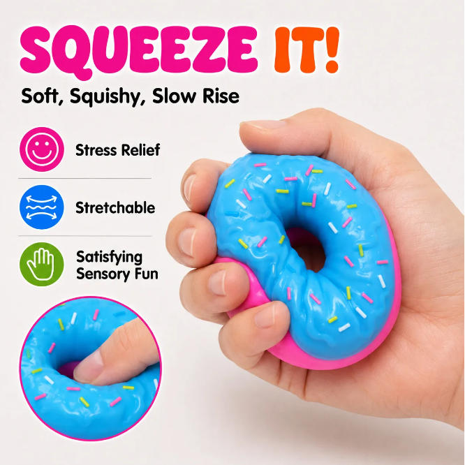 NeeDoh Donut Prank Stress Relief toy Squeeze Toy Slow Rebound Pinch Ornament Relaxation