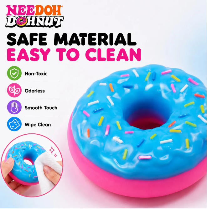 NeeDoh Donut Prank Stress Relief toy Squeeze Toy Slow Rebound Pinch Ornament Relaxation