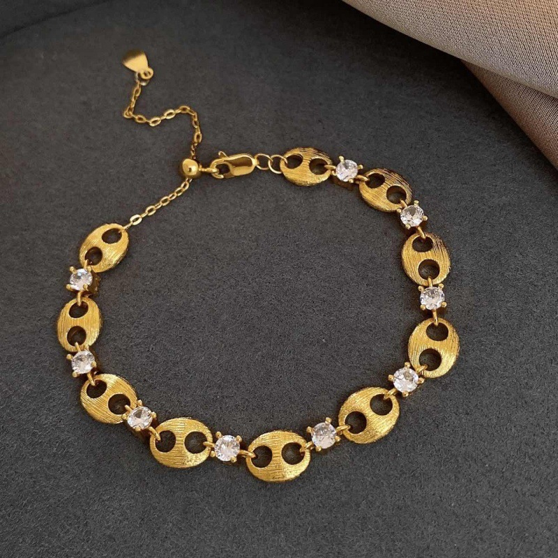Vintage-style diamond-embellished flower bracelet, vintage charm, light luxury, high-end feel, exquisite and versatile jewelry - view 5