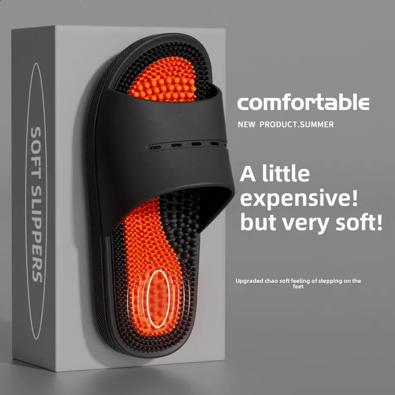 Massage Slippers Mens Summer Indoor Home Bathroom Bath Sole Acupoints Foot Therapy Non-slip Sandals Mens Men Slippers Shoes 260625 - view 5