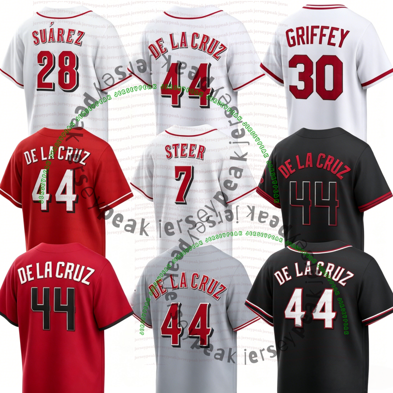 44 Elly De La Cruz 2026 City Connect Baseball Jerseys Sal Stewart Matt McLain Steer TJ Friedl Griffey Hunter Burns Stephenson Hayes Suarez Custom Stit