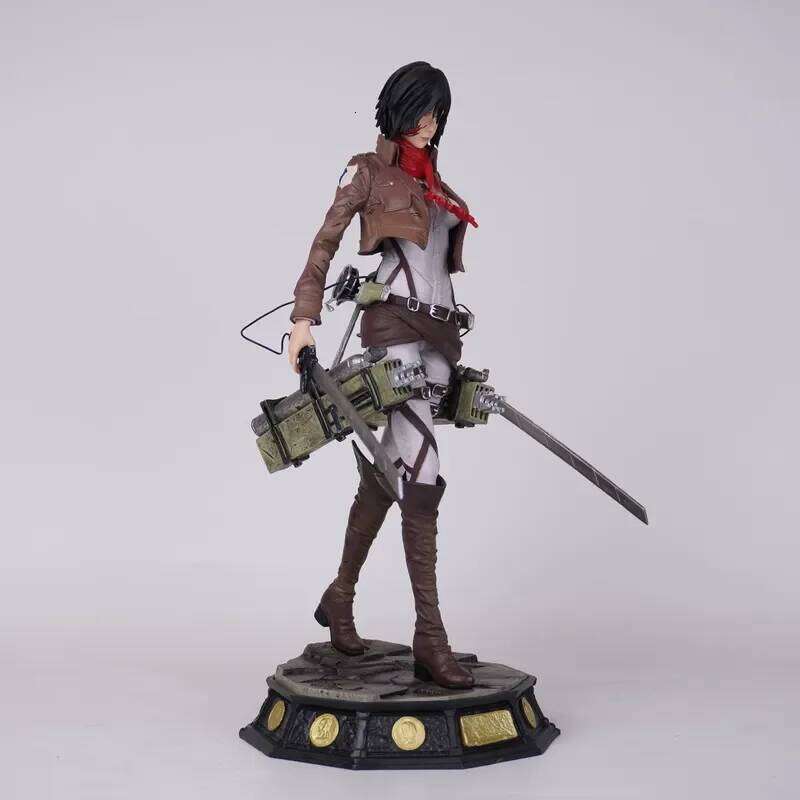 New 30cm Attack On Titan Mikasa Action Figure Collectible Statue Desktop Decoration Anime Model Trendy Toy Gift For Collectors J260609 - view 6