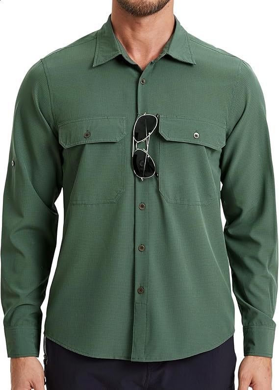 Mens longsleeve sun protection shirt UVresistant quickdrying cooling for outdoor travel field adventures hiking and fishing 250922