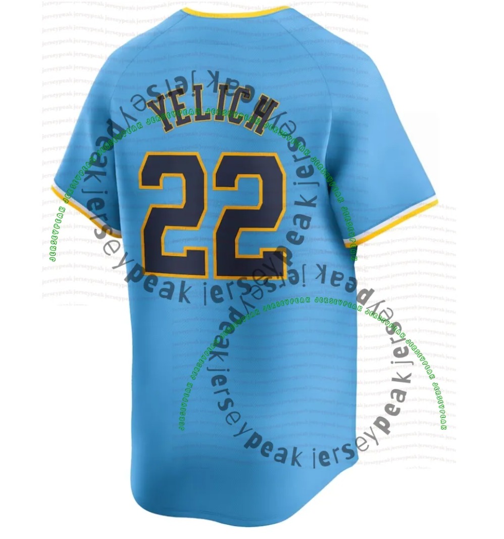 2026 Christian Yelich Jackson Chourio Baseball Jersey Jacob Misiorowski William Contreras Sal Frelick Brice Turang Joey Ortiz MilwaukeeJerseys