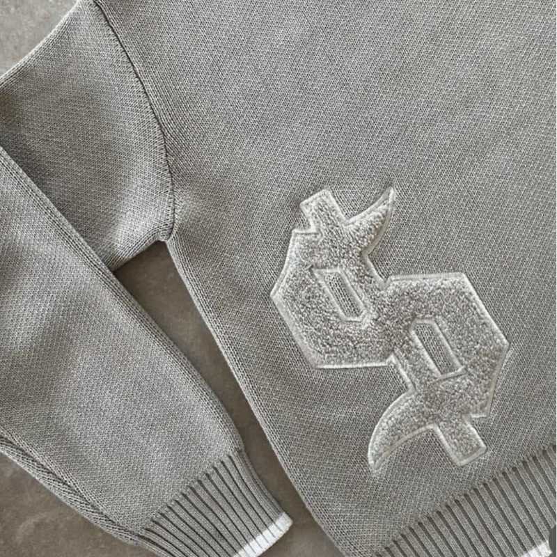 Sweater Men Gray Money Sign Y2k American Dollar Knit Pullover Vintage Classic Streetwear Warm Winter Crewneck Top Casual Fashion X260609 - view 7