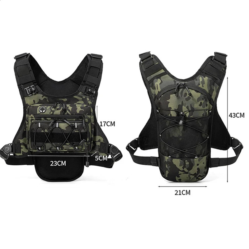 Running Chest Pack Hydration Vest For Cycling Hiking Bicycle Race Marathon Bag Men Women Sports Tactical Pouch Camping Backpack 260609BJ - view 7