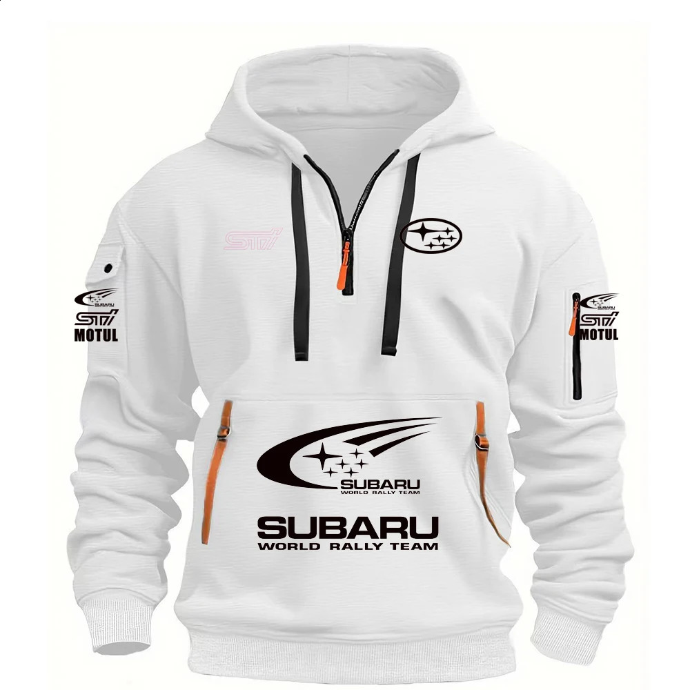 2026 SUBARU Racing European Size AutumnWinter Mens Hooded Kangaroo Pocket Sports Fleece Hoodie Top Coat 260609 - view 7