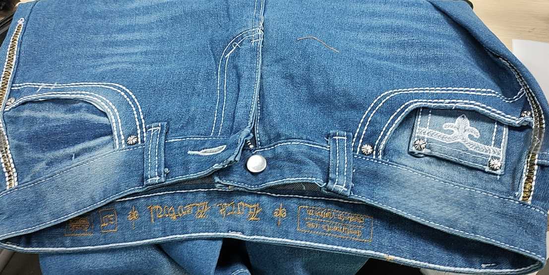 Y2K New Gothic Blue Denim Embroidery Harajuku Wide Pants Revival Mens Jeans Foliage Bootcut Women Pocket Hip Hop Streetwear H260513 - view 6