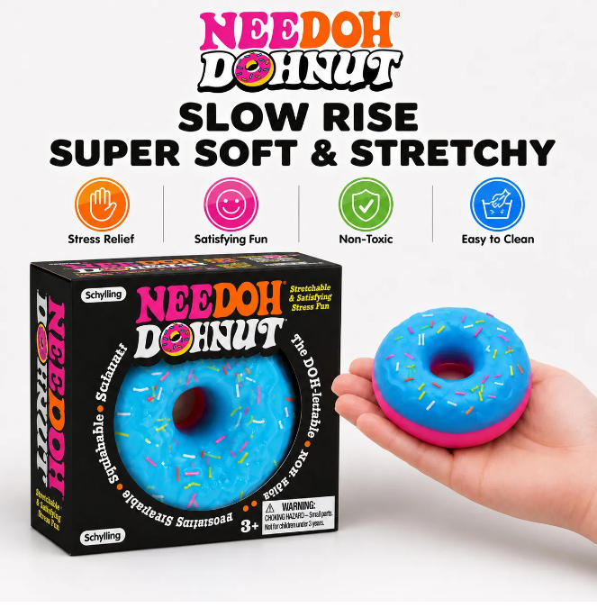 NeeDoh Donut Prank Stress Relief toy Squeeze Toy Slow Rebound Pinch Ornament Relaxation