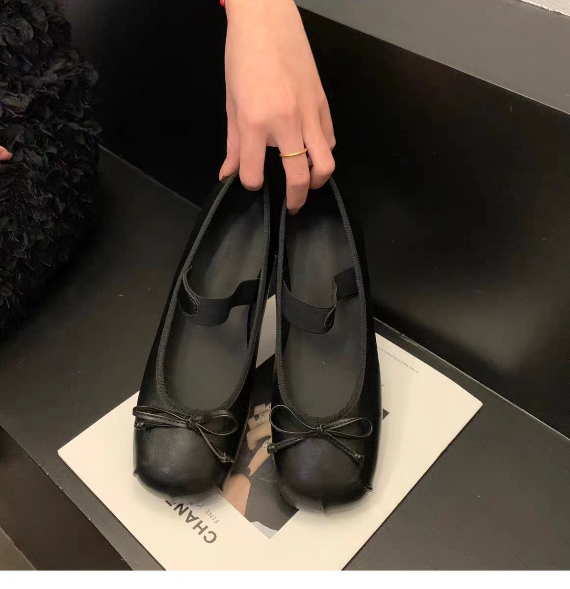 Soft Shoes Woman Flats Casual Female Sneakers Bow-Knot Square Toe Dress Ballerinas Summer Butterfly Spring Silk Solid Mary J 250106