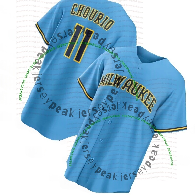 2026 Christian Yelich Jackson Chourio Baseball Jersey Jacob Misiorowski William Contreras Sal Frelick Brice Turang Joey Ortiz MilwaukeeJerseys