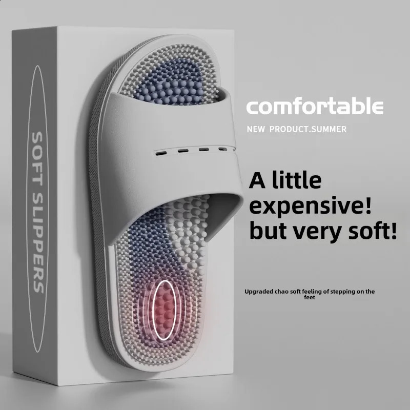 Massage Slippers Mens Summer Indoor Home Bathroom Bath Sole Acupoints Foot Therapy Non-slip Sandals Mens Men Slippers Shoes 260625 - view 6