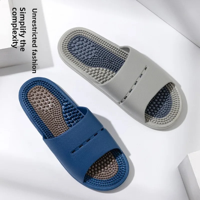Massage Slippers Mens Summer Indoor Home Bathroom Bath Sole Acupoints Foot Therapy Non-slip Sandals Mens Men Slippers Shoes 260625 - view 4